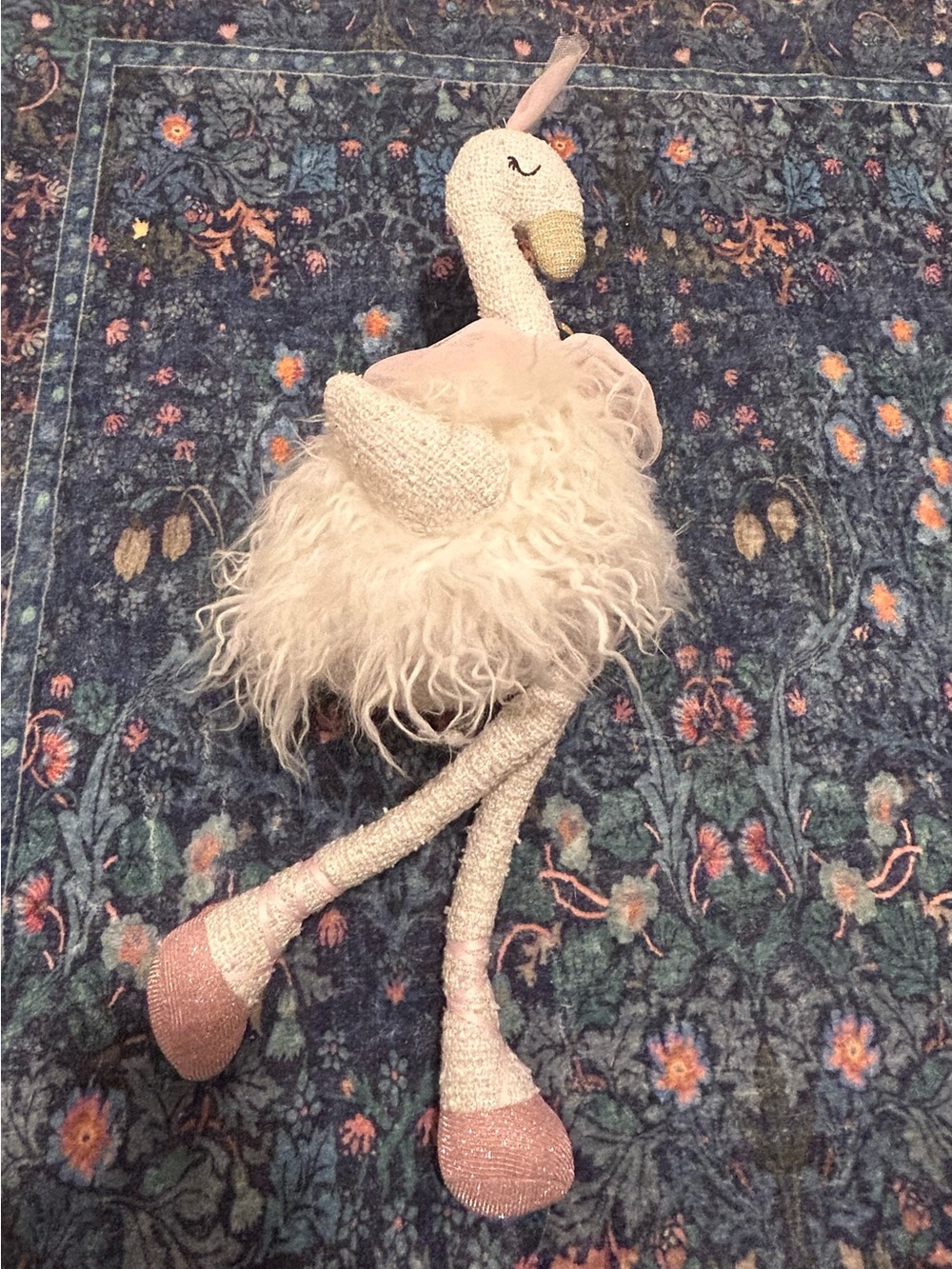 Mud Pie Pink and Cream Plush Ballerina Swan.